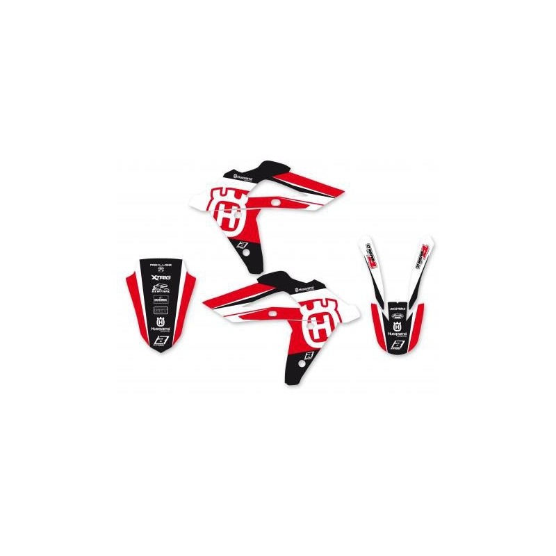 BLACKBIRD DREAM 4 GRAPHIC STICKER KIT HUSQVARNA TE/TC 250/450/510 2005-2007, ROT