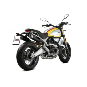 PAIR OF MIVV HEXAUST GP PRO DUCATI SCRAMBLER 1100 2018-2019, APPROVED BLACK