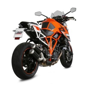 PAIR OF MIVV HEXAUST MK3 KTM 1290 SUPER DUKE R 2014-2019, APPROVED BLACK