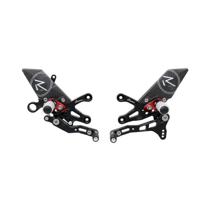 PEDANE ARRETRATE REGOLABILI LIGHTECH R-VERSION APRILIA TUONO V4 1100 FACTORY 2015-2017*