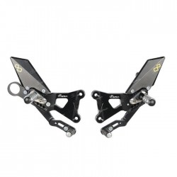 ESTRIBERAS TRASERAS REGULABLES LIGHTECH CON ESTRIBERAS FIJAS BMW S 1000 RR 2009-2014 (MANETA DE CAMBIOS ESTÁNDAR)