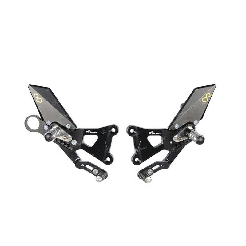 ESTRIBERAS TRASERAS REGULABLES LIGHTECH CON ESTRIBERAS ARTICULADAS BMW HP4 2013-2014 (MANETA DE CAMBIOS ESTÁNDAR)