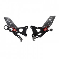 PEDANE ARRETRATE REGOLABILI LIGHTECH R-VERSION CON POGGIAPIEDI SNODATI BMW HP4 2013-2014
