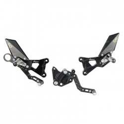 LIGHTECH ADJUSTABLE REAR SETS WITH ARTICULATED FOOTREST BMW HP4 2013-2014 (REVERSE SHIFTING)