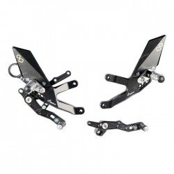 LIGHTECH ADJUSTABLE REAR SETS WITH FIXED FOOTRESTS BMW S 1000 R 2017-2020 (STANDARD AND REVERSE SHIFTING)