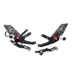 LIGHTECH R-VERSION ADJUSTABLE REAR SETS WITH ARTICULATED FOOTRESTS BMW S 1000 R 2017-2020 (STANDARD AND REVERSE SHIFTING