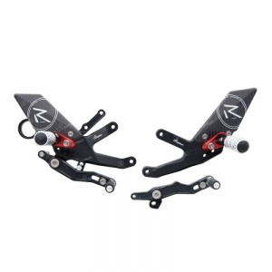 LIGHTECH R-VERSION ADJUSTABLE REAR SETS WITH ARTICULATED FOOTRESTS BMW S 1000 R 2017-2020 (STANDARD/REVERSE)