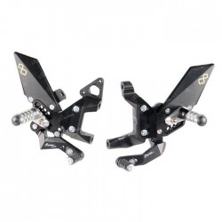 JUEGOS TRASEROS REGULABLES LIGHTECH CON ESTRIBERAS ARTICULADOS DUCATI 1199 PANIGALE 2012-2014 (CONTROL DE CAMBIO ESTÁNDAR)