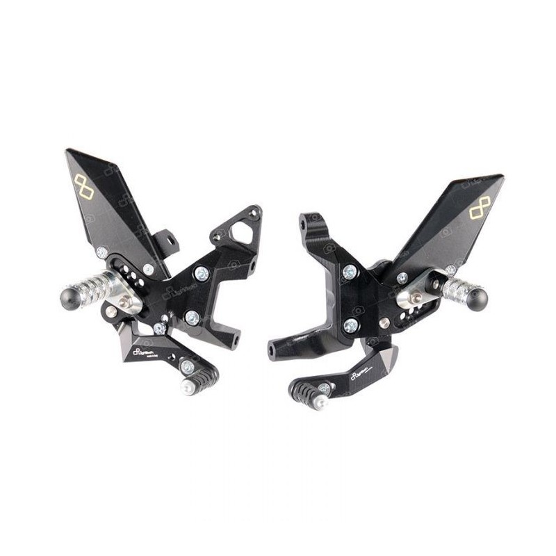 PEDANE ARRETRATE REGOLABILI LIGHTECH CON POGGIAPIEDI SNODATI DUCATI 959 PANIGALE 2016-2019