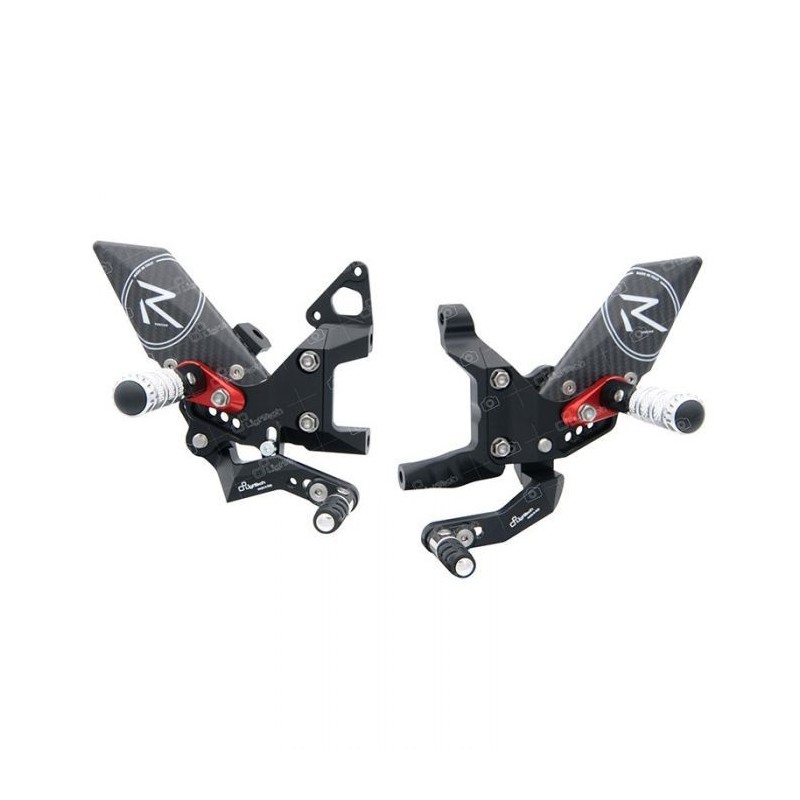 ESTRIBERAS TRASERAS REGULABLES ESTRIBERAS ARTICULADAS LIGHTECH VERSION R DUCATI 1199 PANIGALE 2012-2014