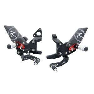 LIGHTECH R-VERSION EINSTELLBARE HINTERE SETS MIT GELENKTEN FUSSRÜSTEN DUCATI 959 PANIGALE 2016-2019 (INVERTIERT)