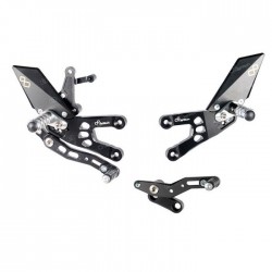 JUEGOS TRASEROS REGULABLES LIGHTECH CON ESTRIBERAS ARTICULADOS HONDA CBR 600 RR 2007-2017 (NORMAL/INVERTIDA)