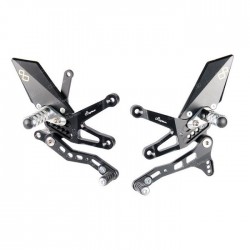 LIGHTECH ADJUSTABLE REAR SETS WITH FIXED FOOTRESTS KAWASAKI ZX-10R 2016-2020 (STANDARD SHIFTING)