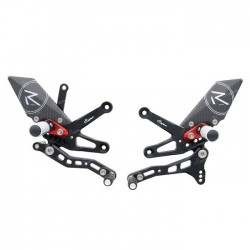 PEDANE ARRETRATE REGOLABILI LIGHTECH R-VERSION CON POGGIAPIEDI SNODATI KAWASAKI ZX-10R 2016-2020