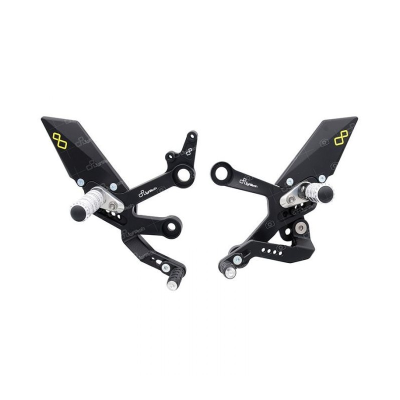 LIGHTECH ADJUSTABLE REAR SETS WITH FIXED FOOTRESTS KTM 790 DUKE 2018-2020 (STANDARD/REVERSE SHIFTING)