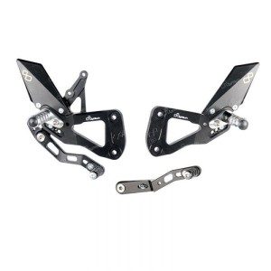 JUEGOS TRASEROS REGULABLES LIGHTECH ESTRIBERAS FIJAS SUZUKI GSX-R 1000 2017-2020 (NORMAL/INVERTIDA)