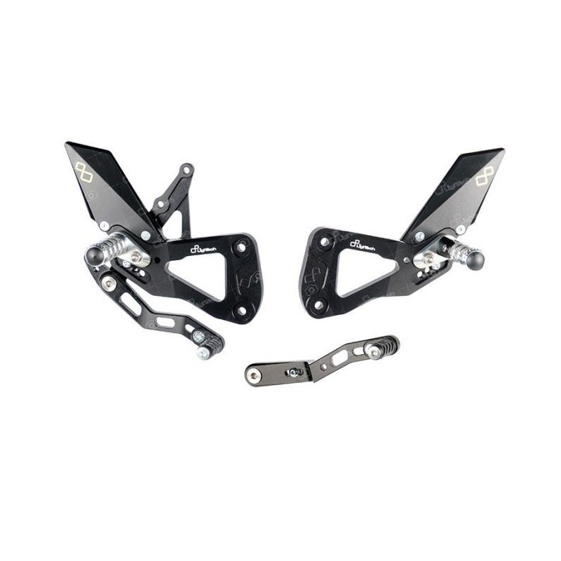 LIGHTECH EINSTELLBARE HINTERE FUSSPEGS FESTE FUSSPEGS SUZUKI GSX-R 1000 2017-2020 (NORMAL/INVERTIERT)
