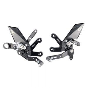 LIGHTECH ADJUSTABLE REAR SETS WITH ARTICULATED FOOTREST SUZUKI GSX-S 1000 2015-2020 (STANDARD/REVERSE)