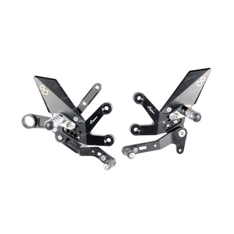 LIGHTECH ADJUSTABLE REAR SETS WITH ARTICULATED FOOTREST SUZUKI GSX-S 1000 2015-2020 (STANDARD/REVERSE)