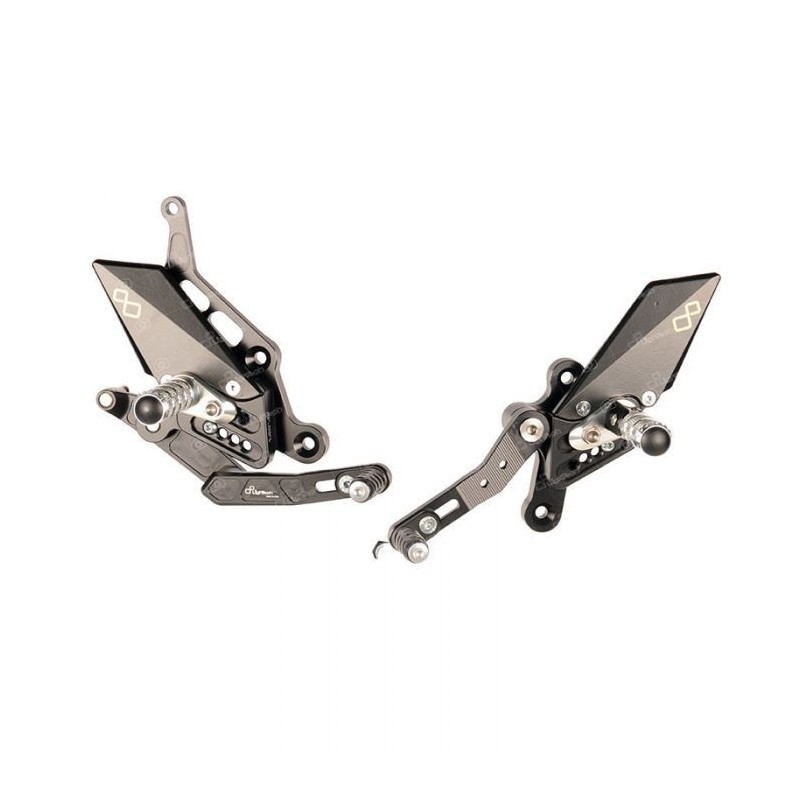 LIGHTECH ADJUSTABLE REAR SETS WITH FIXED FOOTRESTS YAMAHA MT-07 2014-2020
