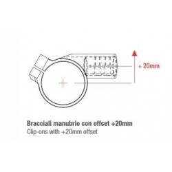 COPPIA MOZZETTI MANUBRIO LIGHTECH CON OFFSET 20 MM DIAM. 54.5 MM