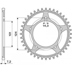 CORONA DE ACERO PARA CADENA 525 KTM SUPER DUKE 990 2007-2011, SUPER DUKE R 990 2007-2013