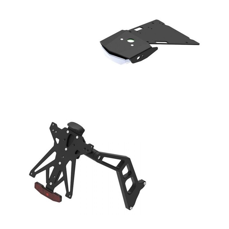 PORTA PLACA REGULABLE LIGHTECH BMW R NINE T PURE 2017-2020, REGULABLE, NEGRO