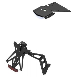 LIGHTECH KENNZEICHENHALTER-KIT BMW R NINE T URBAN GS 2017-2020, EINSTELLBAR, SCHWARZ