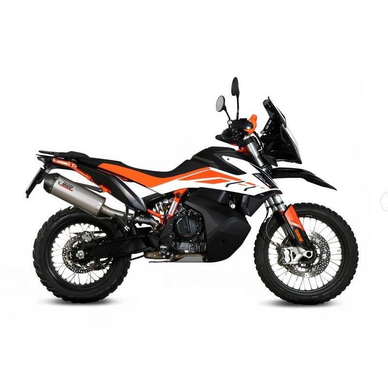 TERMINALE MIVV OVALE PER KTM 790 ADVENTURE 2019-2020, OMOLOGATO TITANIO/CARBONIO