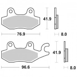 PASTILLAS DE FRENO TRASERAS SINTERIZADAS SBS 638 LS KAWASAKI Z 400 2019-2020