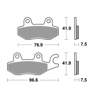 PASTILLAS DE FRENO DELANTERAS SINTERIZADAS SBS 955 HS KAWASAKI Z 400 2019-2020