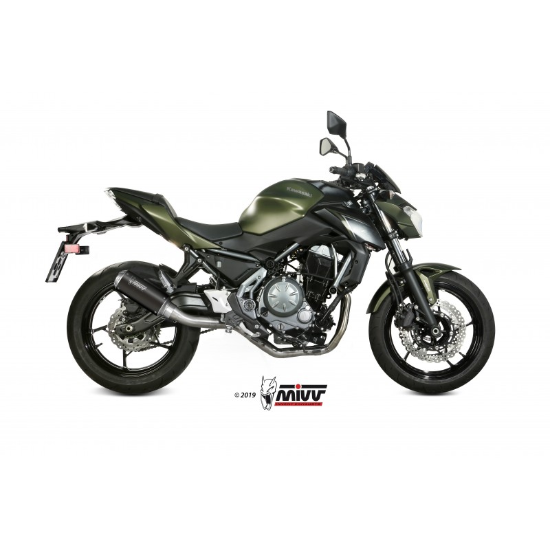 IMPIANTO DI SCARICO COMPLETO MIVV MK3 KAWASAKI Z 650 2017-2019, NON OMOLOGATO BLACK
