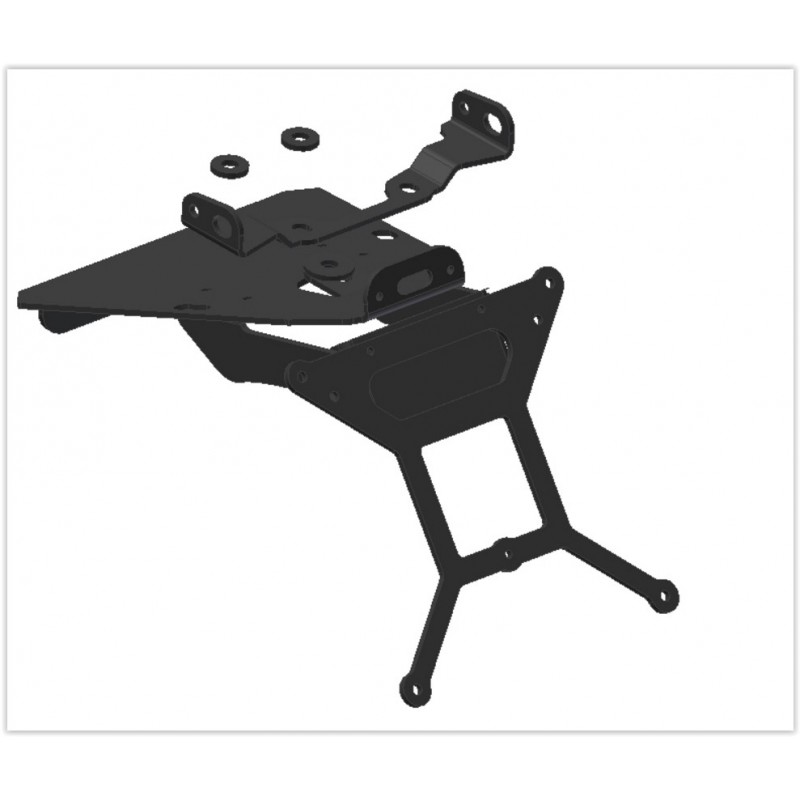 LICENSE PLATE SUPPORT DUCATI HYPERMOTARD 1100 EVO 2010-2011 WITH SINGLE SIDE EXHAUST, WITH ADJUSTABLE INCLINATION
