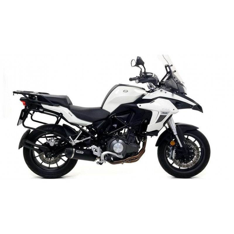 TERMINALE ARROW RACE-TECH BENELLI TRK 502 2018-2020, ALLUMINIO DARK/CARBONIO, CATALIZZATO