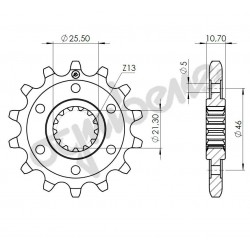 PIGNONE IN ACCIAIO PER CATENA 525 BENELLI TRK 502 2018-2020, TRK 502 X 2018-2020