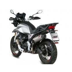 TERMINALE MIVV OVALE MOTO GUZZI V85 TT 2019-2020, OMOLOGATO TITANIO/CARBONIO