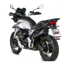 EXHAUST MIVV SPEED EDGE FOR MOTO GUZZI V85 TT 2019-2020, APPROVED BLACK/CARBON