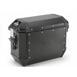 PAIR OF GIVI TREKKER ALASKA MONOKEY SIDE CASES 36, 46 LITERS, IN BLACK ALUMINUM