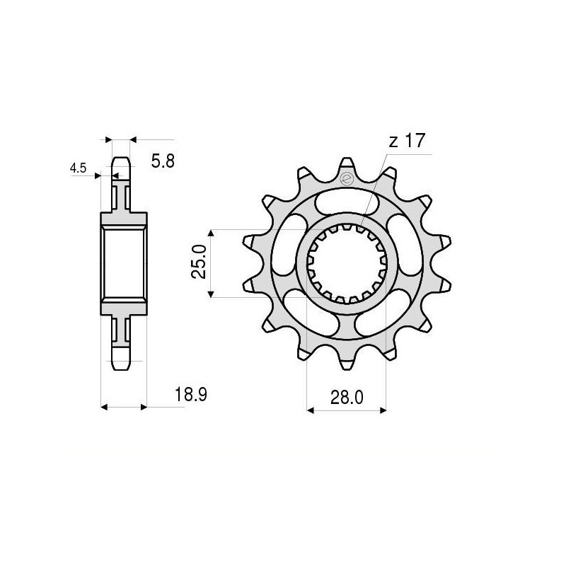 PIÑON DE ACERO PARA CADENA 520 APRILIA RSV4 1100 FACTORY 2019