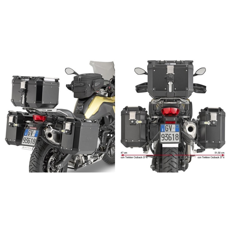 SPEZIFISCHER STAHLROHR-SEITENKOFFERTRÄGE GIVI FÜR KOFFER MONOKEY CAM-SIDE TREKKER OUTBACK BMW F 850 GS ADVEN