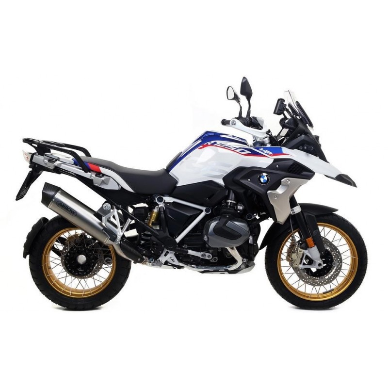 TERMINALE ARROW MAXI RACE-TECH BMW R 1250 GS ADVENTURE 2018-2020, TITANIO/CARBONIO, OMOLOGATO