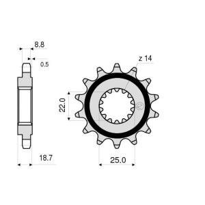 PIÑON DE ACERO PARA CADENA 530 DUCATI MULTISTRADA 1260 ENDURO 2019-2021
