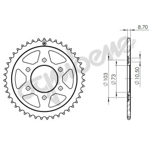 STEEL REAR SPROCKET FOR 530 CHAIN DUCATI MULTISTRADA 1200 ENDURO 2016-2018