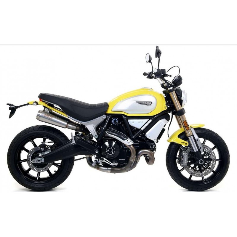 COPPIA TERMINALI ARROW PRO-RACE DUCATI SCRAMBLER 1100 SPORT 2018-2019, ACCIAIO, OMOLOGATI