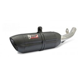 COPPIA TERMINALI MIVV SUONO APRILIA SHIVER 750 2007-2017, OMOLOGATI BLACK