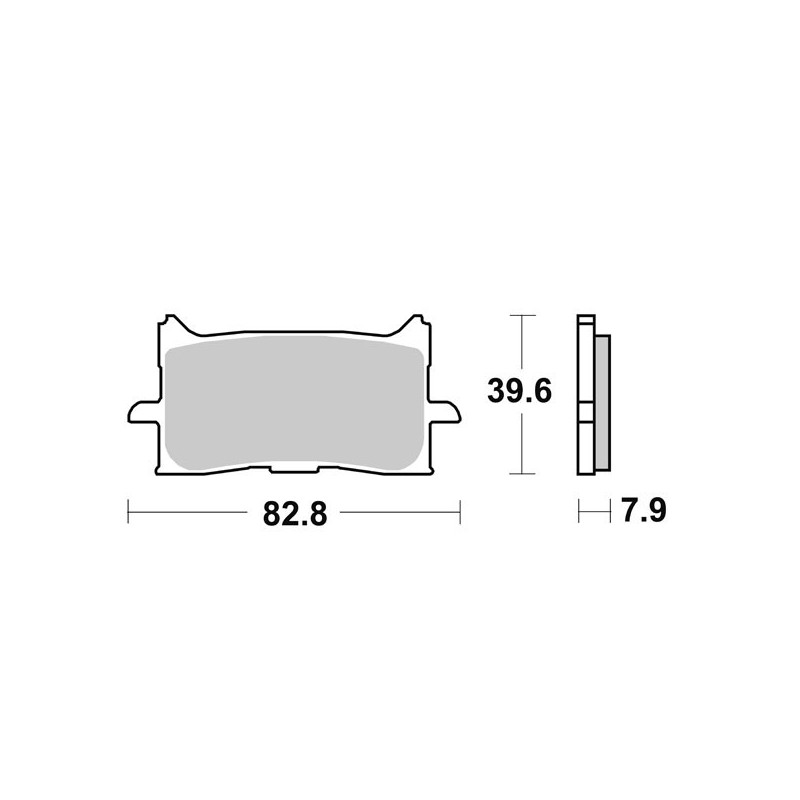 SET PASTIGLIE FRENO ANTERIORI SINTERIZZATE SBS 940 HS HONDA AFRICA TWIN 1100 2020-2023
