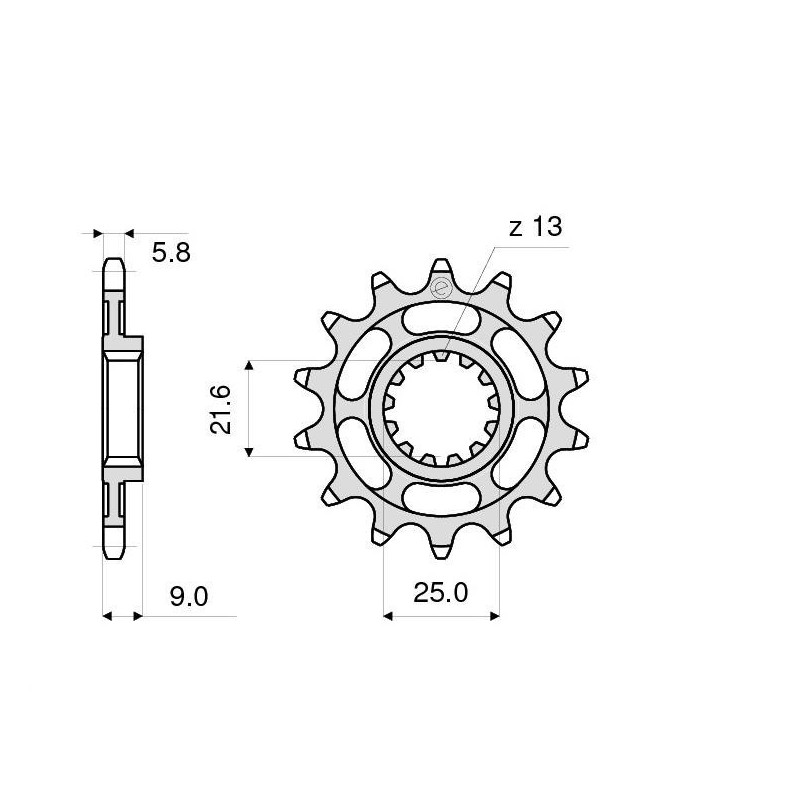 PIGNONE IN ACCIAIO PER CATENA 520 SUZUKI GSX-R 1000 2001-2008, BANDIT 650 2005-2006, GSX-R 750 1996-1997