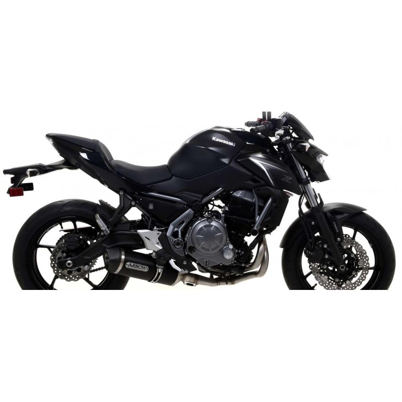 ARROW RACE-TECH FULL EXHAUST SYSTEM KAWASAKI Z 650 2020, DARK ALUMINUM/CARBON, CATALYTIC