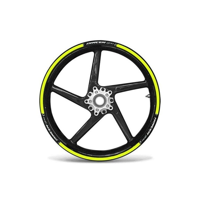 KIT STICKER EDGES FOR WHEEL RIMS YAMAHA TRACER 900 WITH RIMS 17", YELLOW FLUO