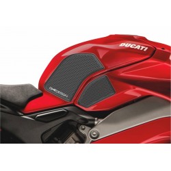 PAREJA DE ADHESIVOS ONEDESIGN GRIP DEPÓSITO DUCATI PANIGALE V4 2018-2021, NEGRO